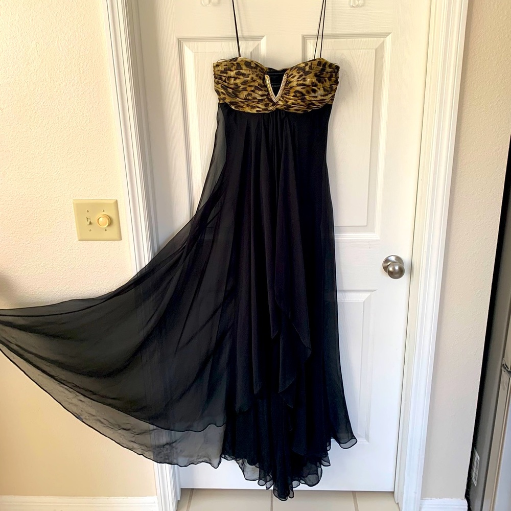 Black long evening dress